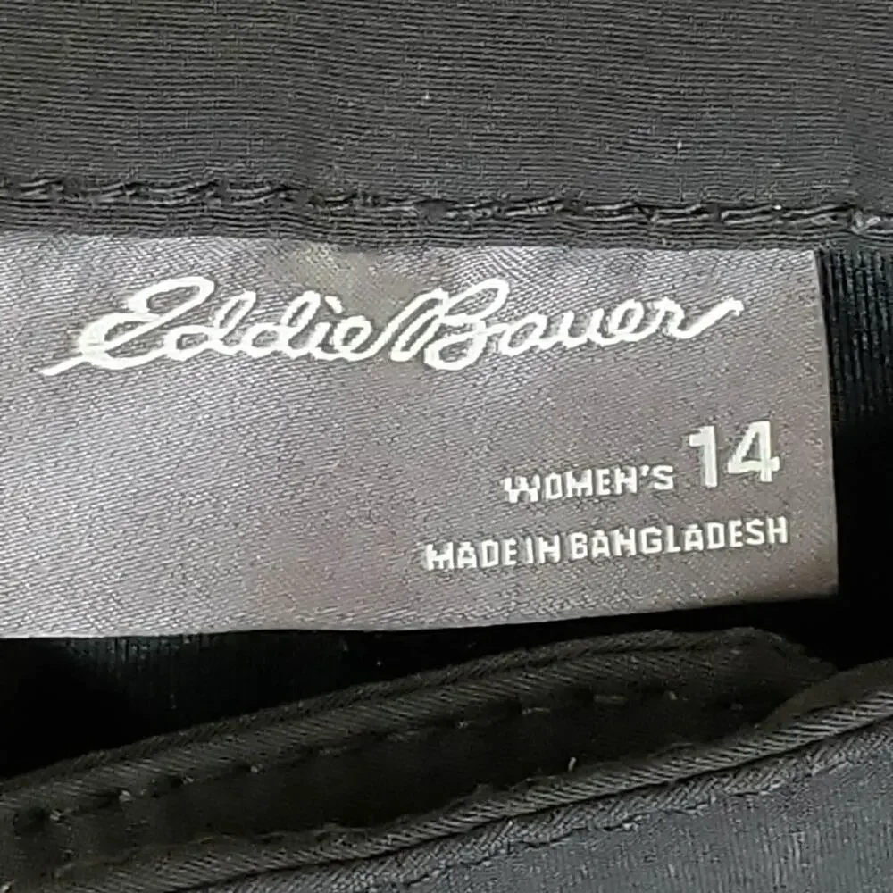 Eddie Bauer Black Skort Mini Skirt Activewear Outdoor Golf Stretch Size 14